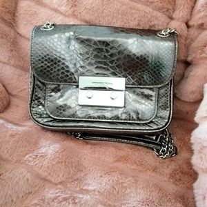 Michael Kors metallic silver purse